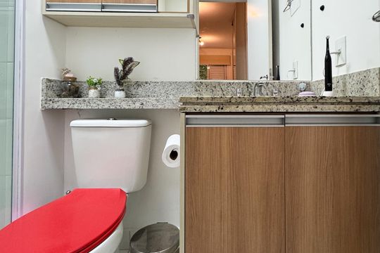 Banheiro - Suíte  de apartamento à venda com 1 quarto, 42m² em Jardim Olavo Bilac, São Bernardo do Campo