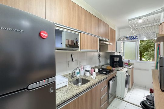 Cozinha de apartamento à venda com 1 quarto, 42m² em Jardim Olavo Bilac, São Bernardo do Campo
