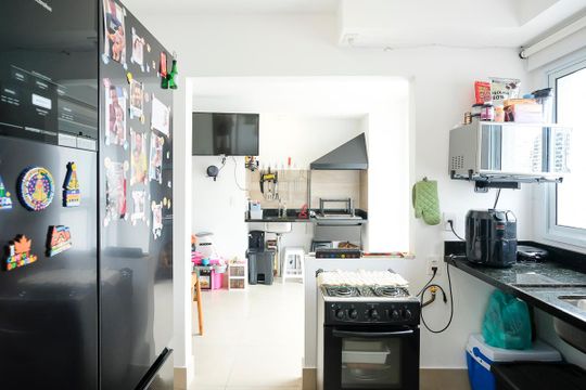 Cozinha de apartamento à venda com 2 quartos, 86m² em Santo Antônio, São Caetano do Sul