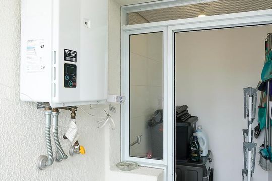 Área de serviço de apartamento à venda com 2 quartos, 86m² em Santo Antônio, São Caetano do Sul