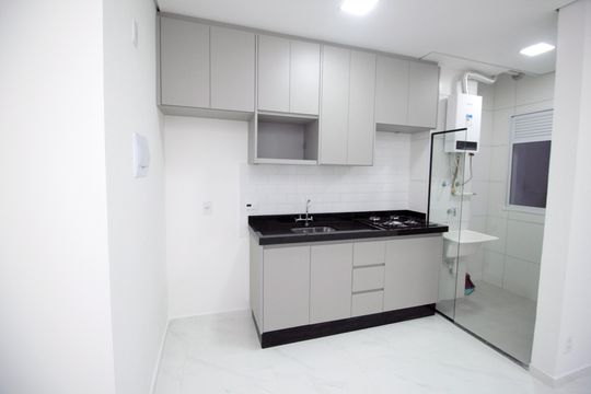 Cozinha de apartamento para alugar com 2 quartos, 47m² em Jardim, Santo André