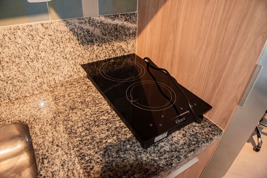 Cozinha de apartamento à venda com 1 quarto, 34m² em Vila Clementino, São Paulo