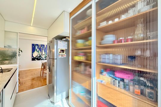 Cozinha de apartamento à venda com 2 quartos, 168m² em Brooklin, São Paulo