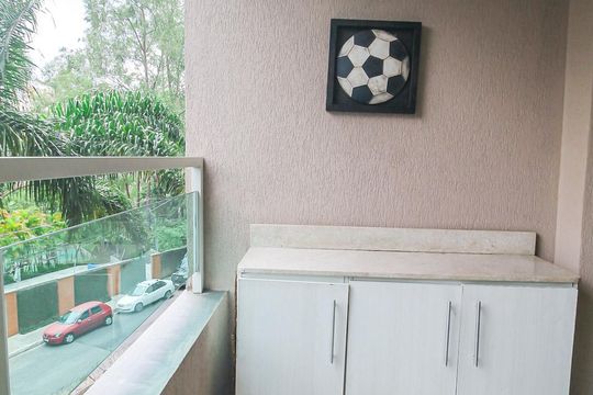 Varanda da Sala de apartamento à venda com 2 quartos, 73m² em Paraíso do Morumbi, São Paulo