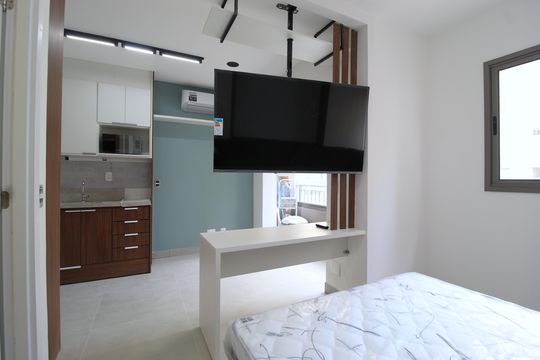Quarto Suíte de kitnet/studio à venda com 1 quarto, 25m² em Vila Nova Conceição, São Paulo
