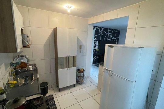 Cozinha de apartamento à venda com 2 quartos, 64m² em Palmital, Lagoa Santa