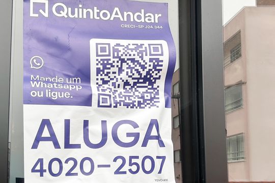Placa de apartamento para alugar com 1 quarto, 39m² em Vila Alvinopolis, São Bernardo do Campo