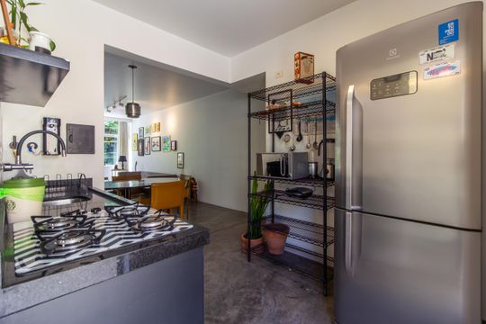 Cozinha de apartamento à venda com 1 quarto, 60m² em Jardim Paulista, São Paulo