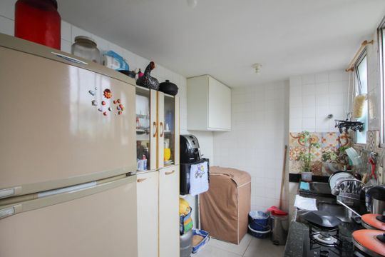 Cozinha e Área de Serviço de apartamento à venda com 3 quartos, 57m² em Santa Amelia, Belo Horizonte