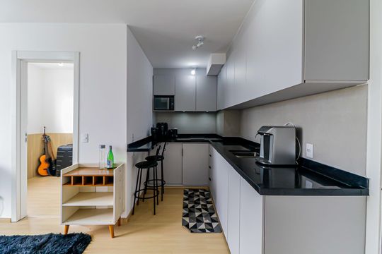 Cozinha de apartamento à venda com 2 quartos, 36m² em Jardim Peri Peri, São Paulo