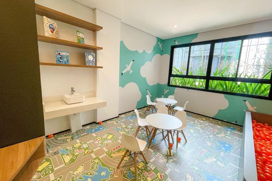 Área comum de kitnet/studio para alugar com 1 quarto, 25m² em Pinheiros, São Paulo