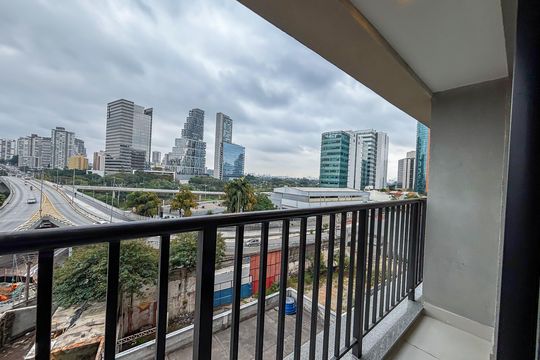 Varanda do Studio de kitnet/studio para alugar com 1 quarto, 25m² em Pinheiros, São Paulo