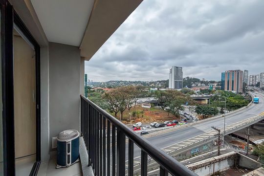 Varanda do Studio de kitnet/studio para alugar com 1 quarto, 25m² em Pinheiros, São Paulo
