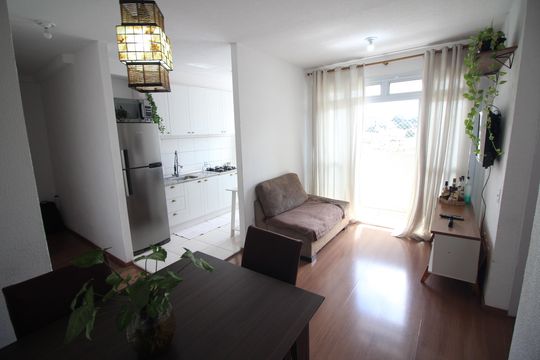 Sala de apartamento à venda com 2 quartos, 53m² em Jardim Riacho das Pedras, Contagem