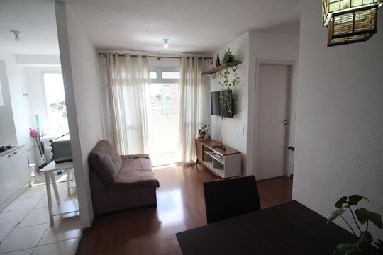 Sala de apartamento à venda com 2 quartos, 53m² em Jardim Riacho das Pedras, Contagem