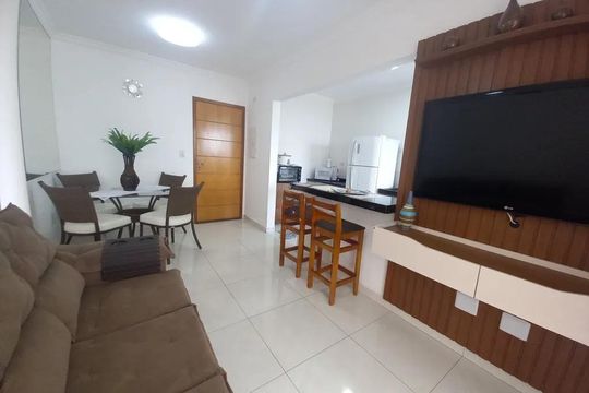 Sala de apartamento para alugar com 2 quartos, 64m² em Aviação, Praia Grande