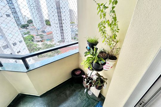 Varanda da Sala de apartamento à venda com 3 quartos, 76m² em Santa Terezinha, São Paulo