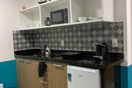 Cozinha de kitnet/studio à venda com 1 quarto, 23m² em Centro, Rio de Janeiro