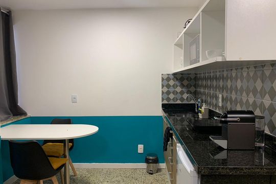 Cozinha de kitnet/studio à venda com 1 quarto, 23m² em Centro, Rio de Janeiro