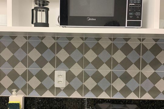 Cozinha de kitnet/studio à venda com 1 quarto, 23m² em Centro, Rio de Janeiro