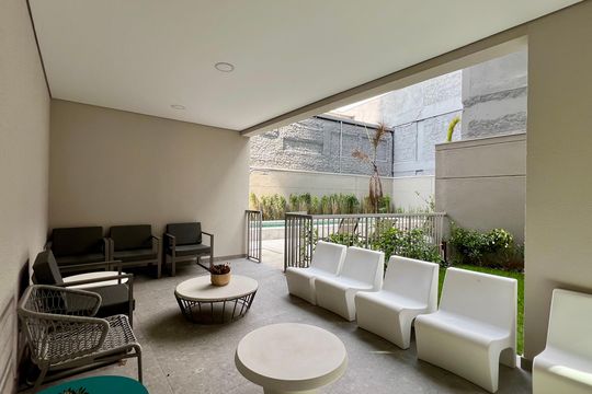 Área comum de kitnet/studio à venda com 1 quarto, 43m² em Pinheiros, São Paulo