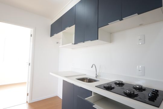 Cozinha de apartamento à venda com 2 quartos, 35m² em Jardim Monte Kemel, São Paulo