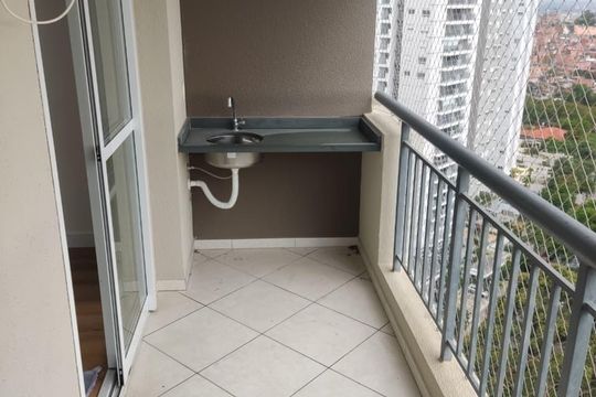 Varanda da Sala  de apartamento à venda com 2 quartos, 69m² em Vila Andrade, São Paulo