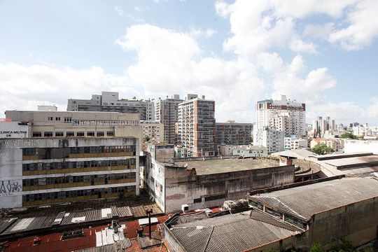 Área Comum - Rooftop Vista de kitnet/studio à venda com 1 quarto, 34m² em Farroupilha, Porto Alegre