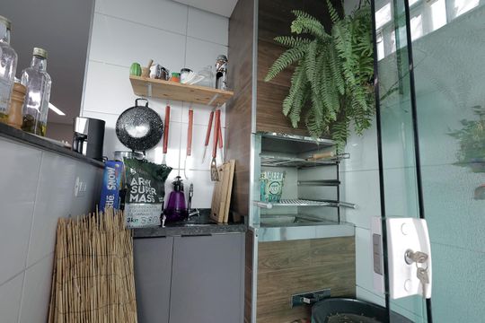 Churrasqueira de apartamento à venda com 3 quartos, 104m² em Vila Camilópolis, Santo André
