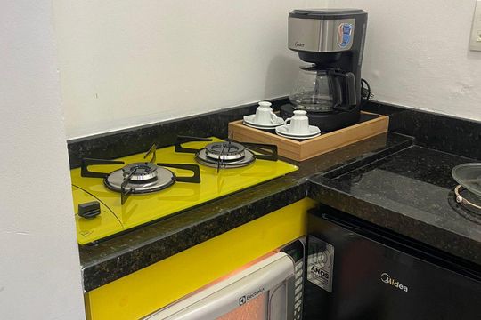 Cozinha  de kitnet/studio para alugar com 1 quarto, 28m² em Centro Histórico, Porto Alegre