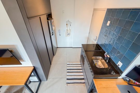 Cozinha de kitnet/studio para alugar com 1 quarto, 42m² em Vila Mariana, São Paulo