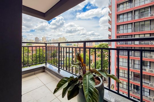 Varanda de kitnet/studio para alugar com 1 quarto, 42m² em Vila Mariana, São Paulo