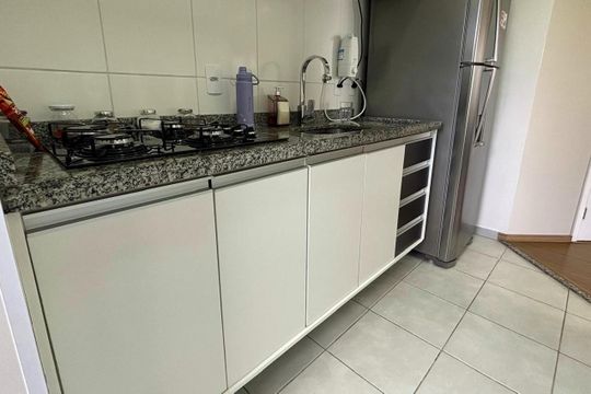 Cozinha  de apartamento à venda com 1 quarto, 40m² em Vila Iracema, São Bernardo do Campo