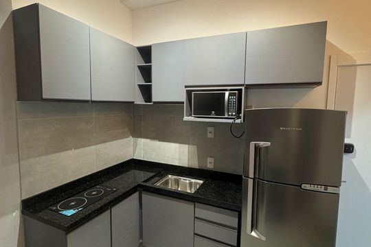 Cozinha de kitnet/studio à venda com 1 quarto, 27m² em Tatuapé, São Paulo