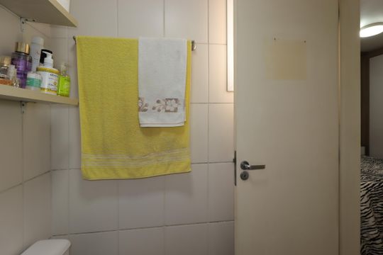 Banheiro da Suíte de apartamento à venda com 3 quartos, 64m² em Casa Branca, Santo André