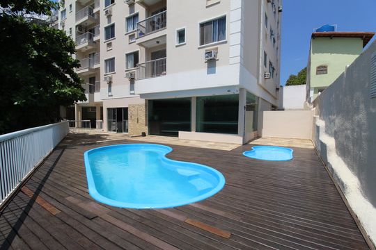 Área comum - Piscina de apartamento para alugar com 3 quartos, 74m² em Pechincha, Rio de Janeiro