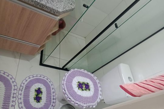 Banheiro de apartamento à venda com 2 quartos, 44m² em Jardim Pedro José Nunes, São Paulo