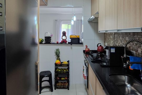 Cozinha e Área de Serviço de apartamento à venda com 2 quartos, 60m² em Suísso, São Bernardo do Campo