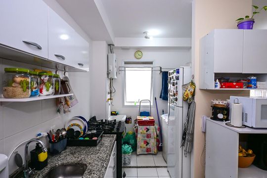 Cozinha de apartamento para alugar com 2 quartos, 44m² em Jardim Boa Vista (zona Oeste), São Paulo