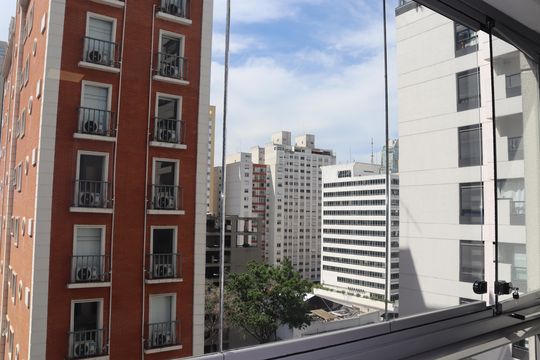 Vista da Varanda de kitnet/studio à venda com 1 quarto, 28m² em Consolação, São Paulo