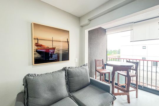 Sala/Cozinha de apartamento à venda com 2 quartos, 35m² em Barra Funda, São Paulo