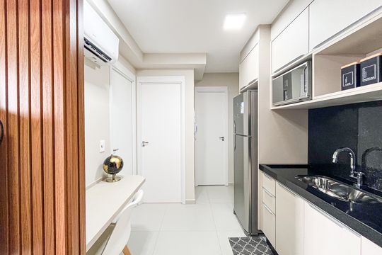 Sala/Cozinha de apartamento à venda com 2 quartos, 35m² em Barra Funda, São Paulo