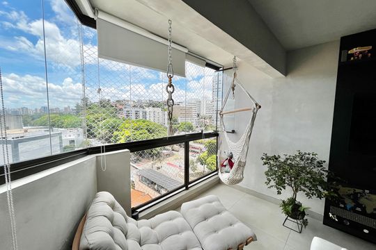 Varanda da Sala de apartamento à venda com 1 quarto, 70m² em Santana, São Paulo