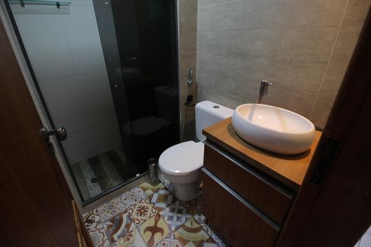 Banheiro Social de apartamento à venda com 3 quartos, 78m² em Freguesia (jacarepaguá), Rio de Janeiro