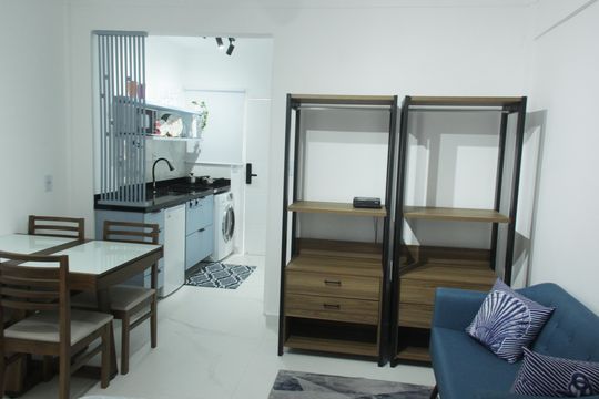 Studio de kitnet/studio para alugar com 1 quarto, 35m² em Gonzaga, Santos