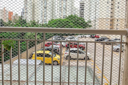 Varanda da Sala de apartamento para alugar com 2 quartos, 56m² em Vila Andrade, São Paulo