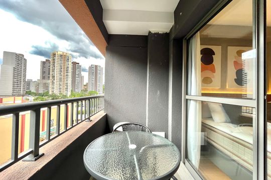 Varanda de kitnet/studio para alugar com 1 quarto, 24m² em Vila Santa Catarina, São Paulo