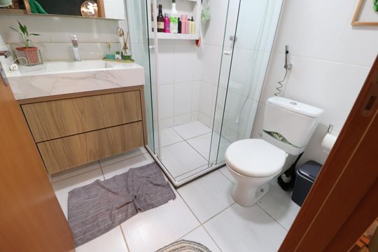 Banheiro Social de apartamento para alugar com 2 quartos, 60m² em Grand Ville, Uberlândia