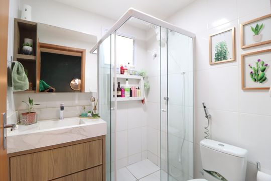 Banheiro Social de apartamento para alugar com 2 quartos, 60m² em Grand Ville, Uberlândia