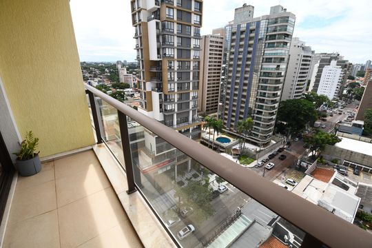 Sala - Sacada de apartamento à venda com 1 quarto, 57m² em Cambuí, Campinas